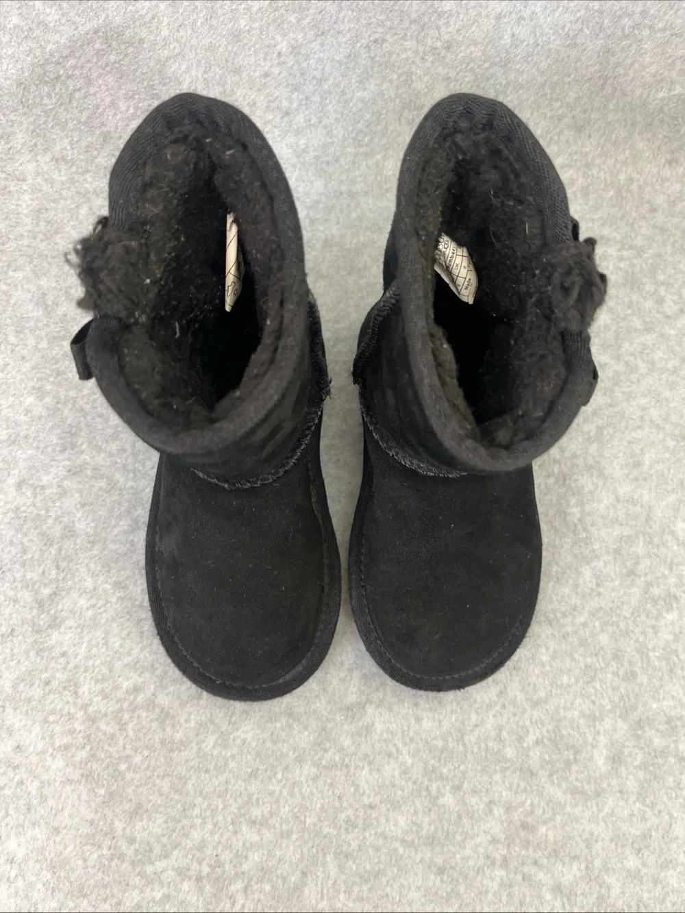 Koolaburra by UGG Boots Kids Toddler 8 Short Black Suede Winter Lined Pull On